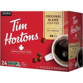 Tim Hortons Original Blend, Medium Roast Coffee, 24 Count (Pack of 1), Red