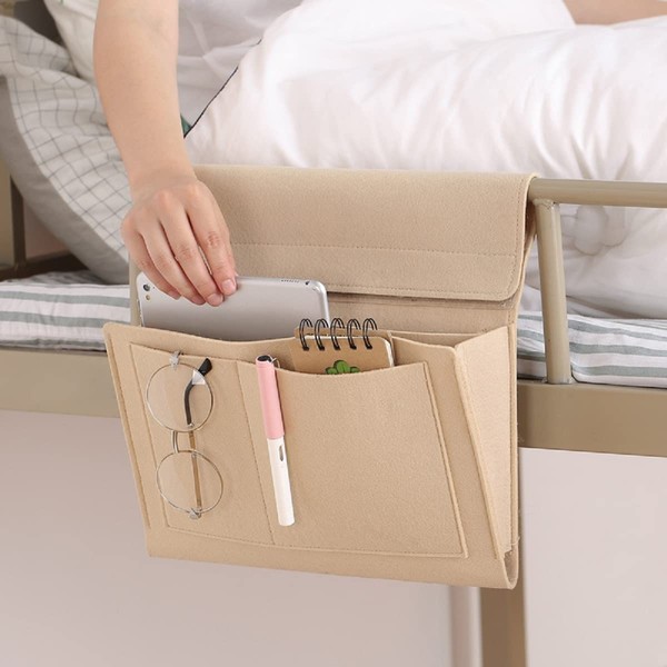 Lakymisy Remote Control Pocket, Sofa Side Pocket, 5 Pockets, Velcro
