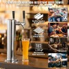 Dual Tap Stainless Steel Keg Beer Tower Dispenser with CGA320