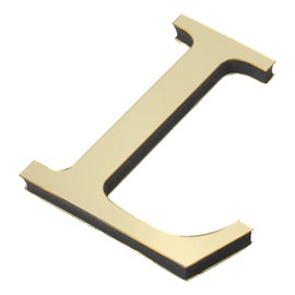 PATIKIL 3D Acrylic Alphabet Mirror Wall Stickers Letter L Self-Adhesive Home Decor Letter Sign Art Sticker Decal for DIY Home Decoration Light Gold