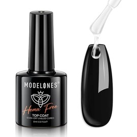 Modelones No Wipe Top Coat Gel UV Nail Polish Top Coat for Gel Polish Gel Nails Nail Art 10 ml