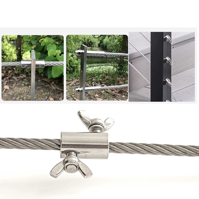 5 Pcs Wire Rope Clips, Stainless Steel 304 Hole Wire