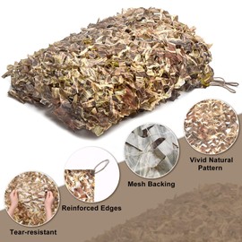 FLYEGO GEN 2 Camo Netting Camouflage Netting Hunting Blind Camo Net Camouflage Nets Military Surplus for Shooting Party Decoration Photograph Car Cover Sunshade（13ftx20ft, Dry Grass）