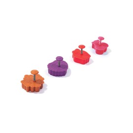 Fox Run 48784 Juego de Cortadores de Tartas de los Amantes, Juego de 4, Multicolor, Medium
