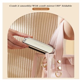 Portable Hair Brush Folding Hair Brush With Mirror Compact Pocket Women Men Hairbrushes Pocket Brush Hair Styling Tools For Toiletry Bag