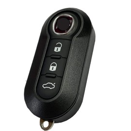 Replacement Remote Control Key Compatible with Fiat Grande Punto Evo Panda Bravo Stilo 500 L and Lancia Y Delta Musa Abarth Shell with Blade with 3 Buttons + Logo Fiat Key New with White Buttons)