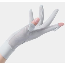 [IPENNYE] 手袋 レディース 日焼け手袋 夏用 UPF50+ アイスシルク素材 薄手 軽量 接触冷感 通気性 速乾性 伸縮性 スマホ手袋 2本指出し UVカットグローブ 滑止め付 バイク 自転車 運転 アウトドア 紫外線対策 母の日 プレゼント