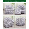 CRFATOP 2 Piece Club Chair Slipcover with Skirt Printed Tub