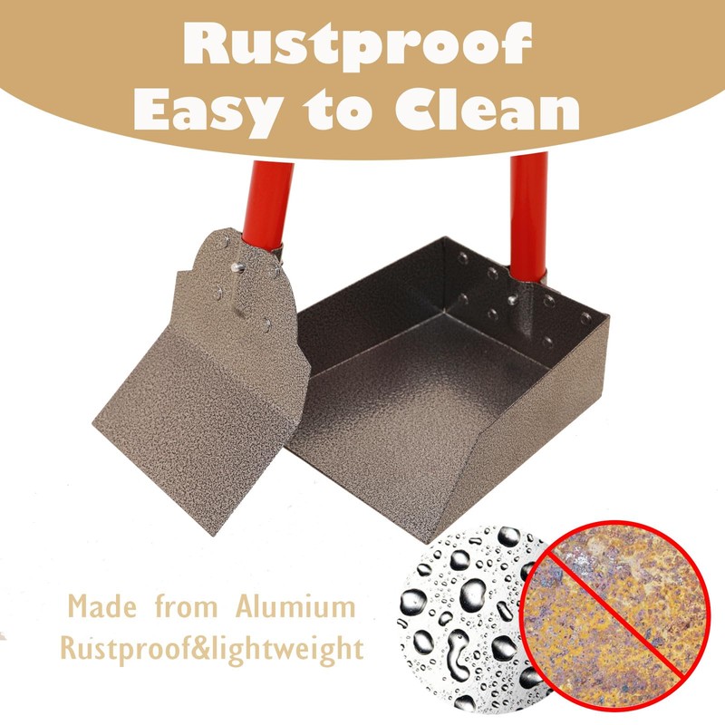 X-TECOKIT Pooper Scooper - Durable & Sturdy Spade&Tray Set with