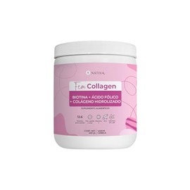 Nativa 5 | Fem Collagen Colágeno Hidrolizado Puro con BIOTINA Y ÁCIDO FÓLICO |Sabor Canela|Cuidado de Piel, Cabello y Uñas|12.6gr de PROTEÍNA |Enriquecido con Zinc + Vitaminas C, B7 y B9 | 450gr