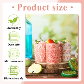 Roshtia 6 Pcs Talavera Shot Glasses, Ceramic Mexican Drinking Glasses, 2 Oz, Decorative Shot Glasses with Heavy Base for Bachelorette Party, Western Themed Party, Fiesta Supplies