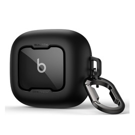 SURITCH for Beats Powerbeats Pro 2 Case Cover, Magnetic Locking Cases for Beats Powerbeats Pro 2 2025, Shockproof Bumper Protective Covers with Carabiner & Keyring & Cleaner Kit, Black