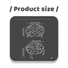 2Pcs Egg Steamer Rack with Hot Plate Gripper Set, Stackable Trivet for Instant Pot Compatible Pressure Cooker Accessories Cooking 18 Eggs