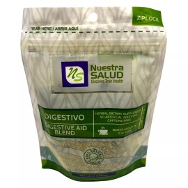Nuestra Salud Digestive Tea  Blend Digestivo Te Herbal Infusion (30g) HQ Zip-lock