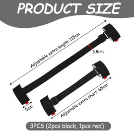 CVDYWDJIE Pack of 3 Snowboard Straps, Adjustable Fixed Straps, Portable Ski Belts, Ski Equipment, Snowboard Accessories