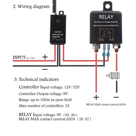 dstfuy Remote Battery Disconnect Switch,12V 200A Car Kill Switch,Anti-Theft,Wireless Remote Switch Anti Leakage Battery Isolator for Car, Truck,Boat,RVs.