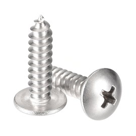 sourcing map Phillips Head Self Tapping Screws, #10 x 3/4" 304 Stainless Steel Wood Sheet Metal Screw 50pcs