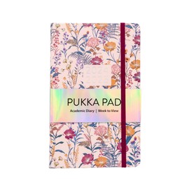 Pukka Pad 2024-2025 Academic Diary – Soft Cover Planner Dated August 2024 to July 2025 with Yearly and Monthly Layouts – Lined Pages, Overviews, Goals, Important Dates, and To-Do Lists, Cream