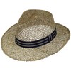 Harrys-Collection Seagrass Straw Hat Medium Size with Fabric Band, natural