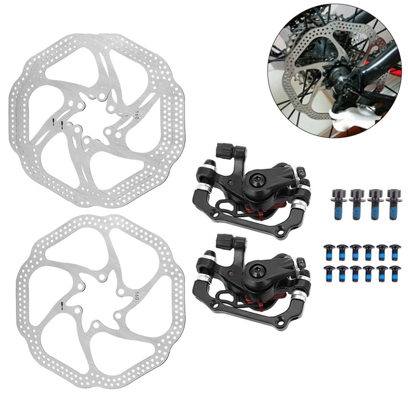 Mountain Bike Mechanical Disc Brake Cycling Bicycle Front Rear Set