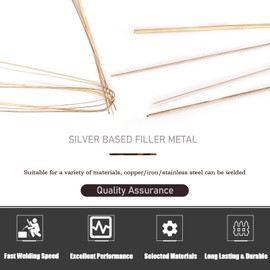 FOLOSAFENAR 4pcs 0.5mm 0.7mm 1.0mm 1.5mm Gold Silver Copper Welding Rods,Flexible and Durable Soldering Wire for Jewelry Making Kit Welding Materials