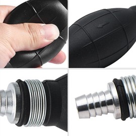 Mintice 8mm Fuel Line Pump Primer Bulb Hand Primer Gas Petrol Pump Rubber Aluminum