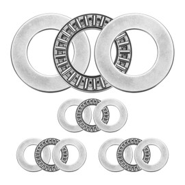 sourcing map 4 Sets AXK2035+2AS Thrust Needle Roller Bearings with Washers, 20x35x4mm Chrome Steel Needles Roller Bearing, P5 (ABEC 5)