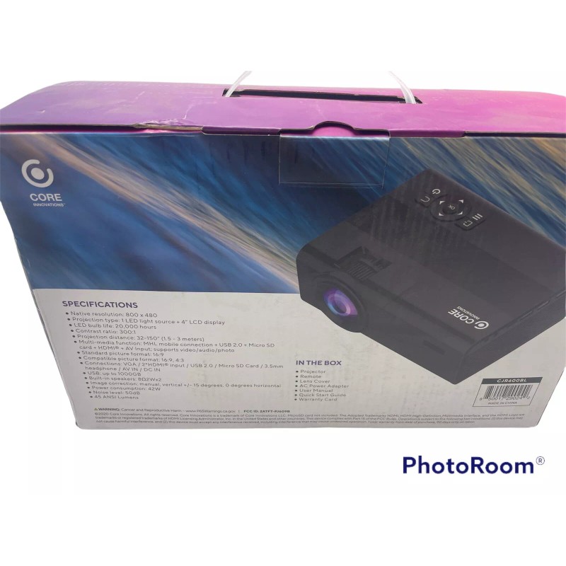 Core Innovations 150” LCD Home Theater Projector - Gaming Ready