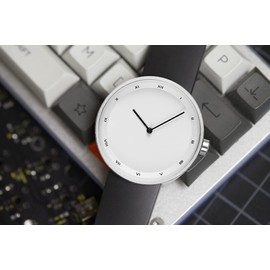 AGEN KGEN Mens Watches Ultra-Thin Minimalist Waterproof Fashion Simple Business Wrist Watch for Men Unisex Dress with Leather Band (521-Silver Black)