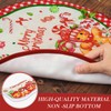 Arquiel Christmas Gingerbread Round Double-Layer Placemats, 14″, Set of 4