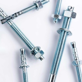 Heavy Duty Anchor, Galvanised, M10 x 150 mm (Pack of 10), Steel Anchor, Heavy Duty Dowel Wedge Anchor, Bolt Anchor, Corrosion Protection, High Load Capacity, Includes Nut and Washer