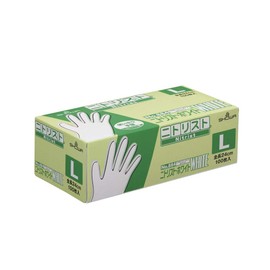 Showa Glove No. 884 Nitrist White, Powder Free, 100 Pieces, Large, 1 Box