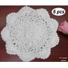 Creative Linens 6PCS 8" Round Crochet Lace Doily White 100%