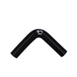SIERRA Automobile - Manguera de codo de silicona de 90 grados de 0.75 pulgadas / 19 mm, diseño de pierna extendida, longitud de 102 mm, grosor de 5.5 mm, acoplador negro de 4 capas de alta temperatura