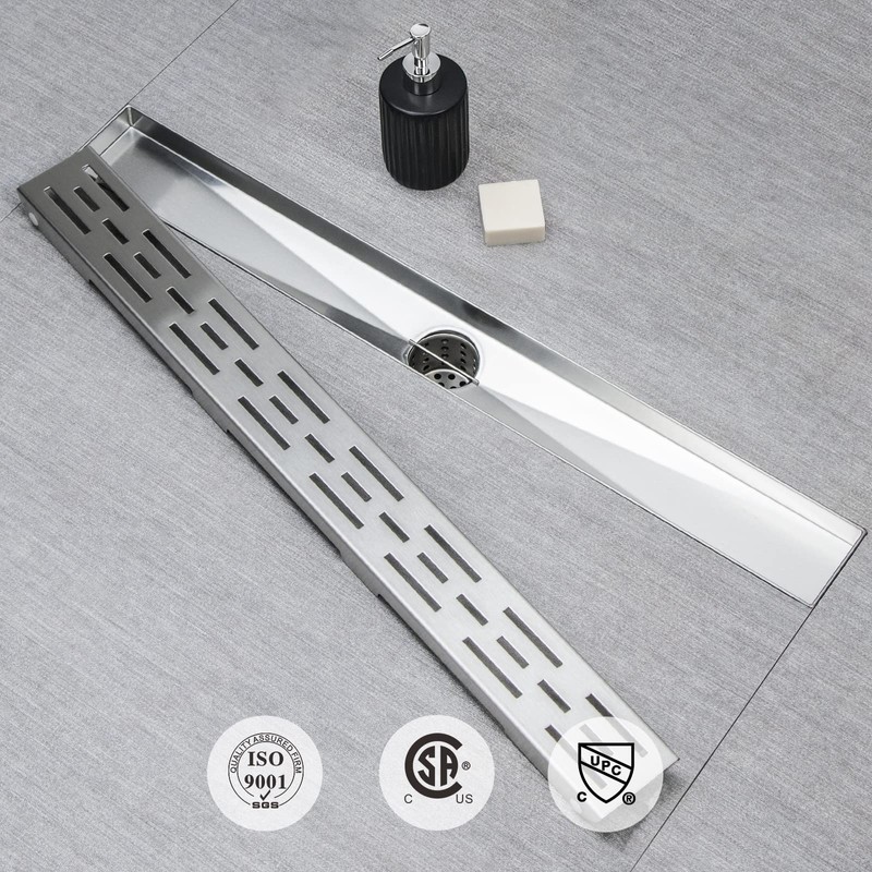 SaniteModar Linear Shower Drain, Shower Drain 24 inch High Water