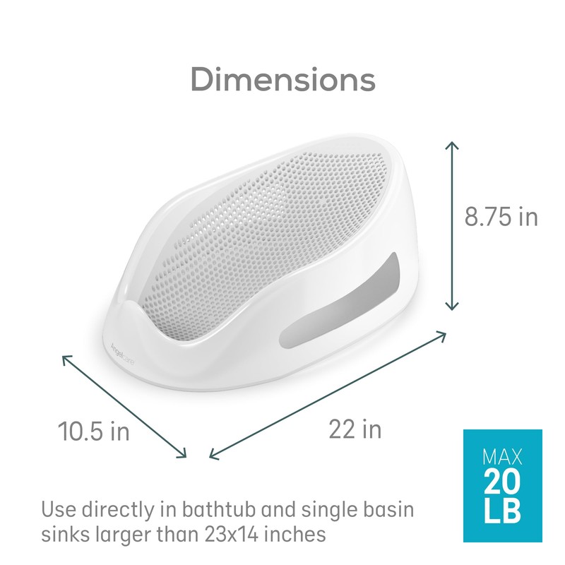 Angelcare Baby Bath Support (Gray) | Ideal for Babies Less