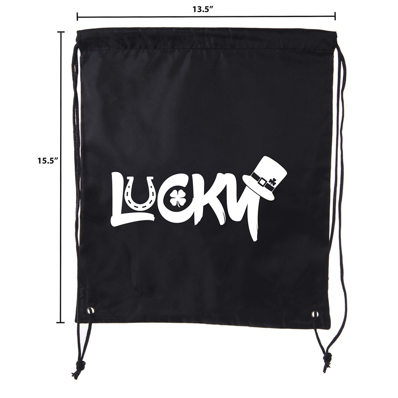Mato & Hash St Patrick's Drawstring Bags, Reusable Cinch Backpacks,