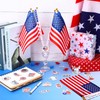 AUGSUN 40 Small American Flags on Stick and 50 Patriotic