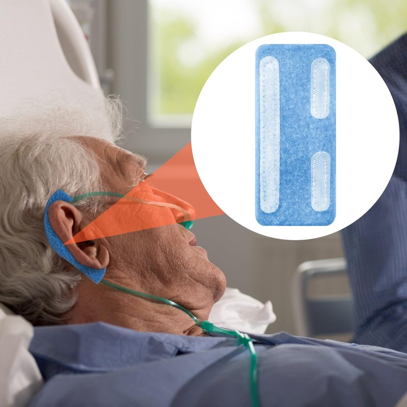 STSTR 4Pcs Nasal Cannula Ear Cushions, Breathable Oxygen Ear Protectors