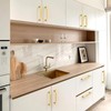 Talentedeco 10 Pack Brushed Gold Knurled Cabinet Pulls 5 Inch(128mm)
