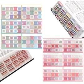Bible Tabs for Women – 180 PCS Large Print Laminated Bible Stickers with Elegant Floral Designs – Bible Journaling Supplies for Easy Navigation Study