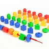 Lacing Beads for Toddlers (60 Stringing Beads,4 Strings) -Educational Montessori