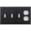 Classic Accents Stamped Steel Oil Rubbed Bronze Four Gang Wall