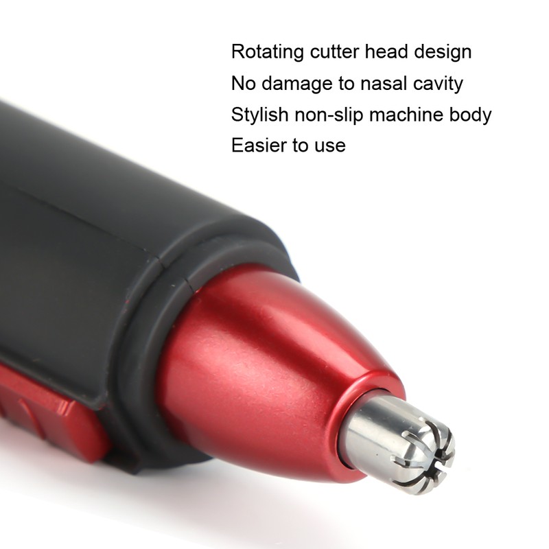 Professional Electric Eyebrow Trimmer Nose Hair Cutter Trimming Machine Red