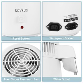 ROVSUN 【Upgraded】 1.1 Gallon/4L Water Distiller Countertop Distilled Water Machine with Flame-Retardant Material, BPA-Free Container & Stainless Steel Interior, 750W Distilled Water Maker Purifier