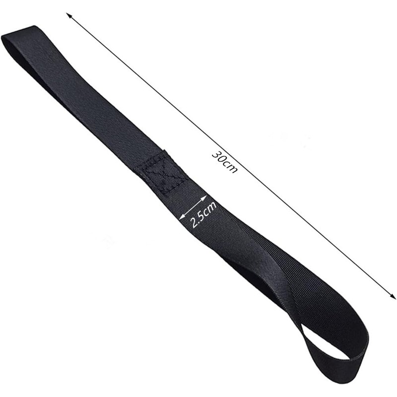 Walquicks 6 Pieces Black Soft Loop Tie Down Straps, Heavy