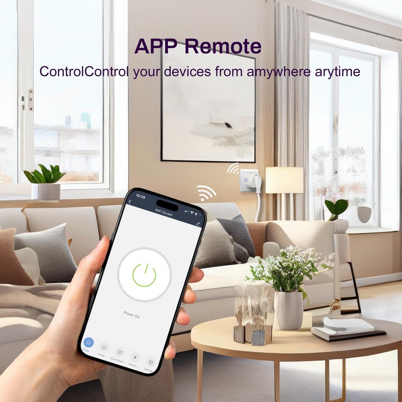 UCOMEN Zeitschaltuhr Wlan Steckdose mit Strommessung,16A Smarte Steckdose Alexa für