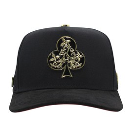 Ferreti Hats FT117 Black Clover Hat - Premium Black Clover Hats for Men and Women, Black Snapback Hat, Ball Caps for Men for Any Occasion, Clover Trucker Hat, Gorra para Hombre Ajustable