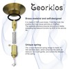 Georkios All Metal Brushed Gold Up Drain with Overflow, Rustproof