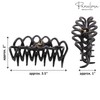 Parcelona French Denetelle Black 3 1/2" Hair Claw Clips Secure